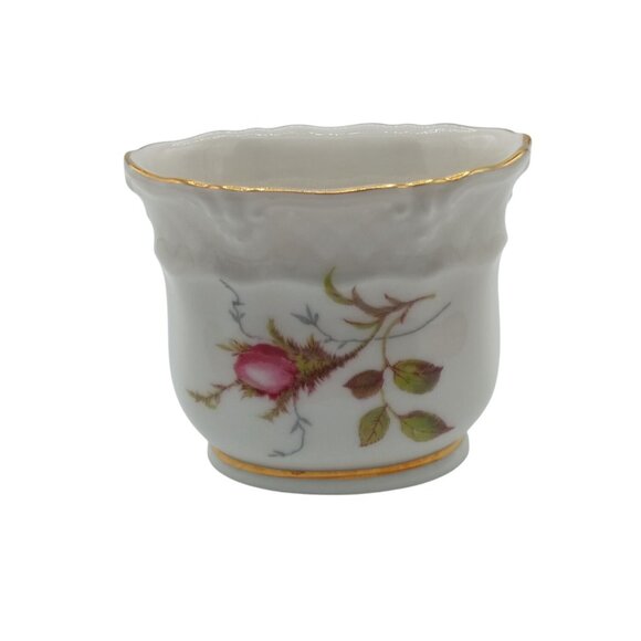 Winterling Germany Cigarette Holder Vanity Dish Gold Trim Rosebud Porcelain - Picture 3 of 15